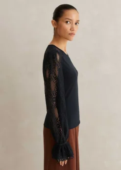 Antique Lace Sleeve Layering Top