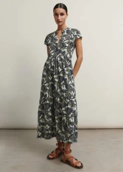 Aster Print Tiered Maxi Dress