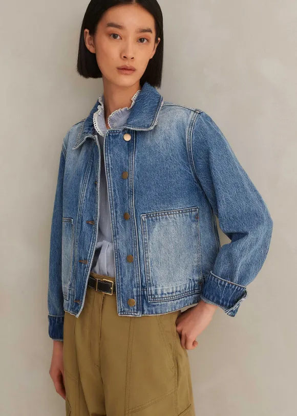 Authentic Denim Relaxed Crop Jacket