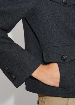 Bracelet Sleeve Boucle Crop Jacket