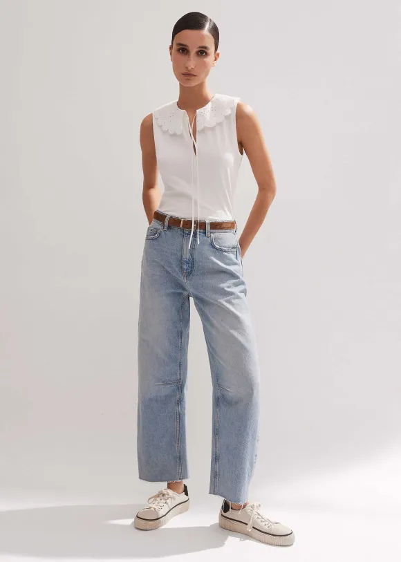 Broderie Bib Sleeveless Layering Tank