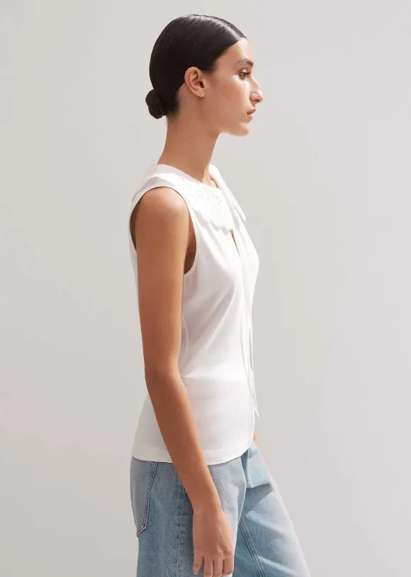 Broderie Bib Sleeveless Layering Tank