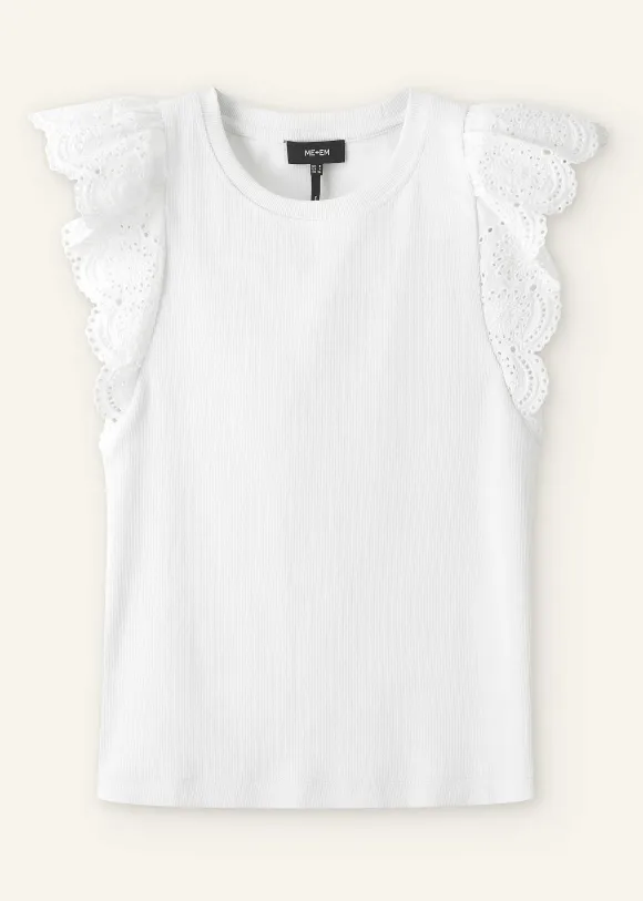 Broderie Trim Tank Top
