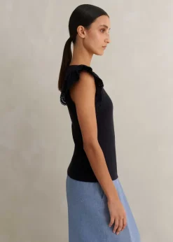 Broderie Trim Tank Top