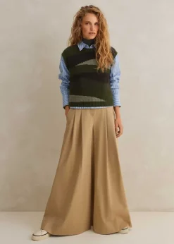 Cashmere Camo Cropped Vest + Snood