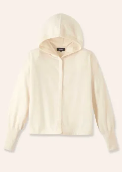 Cashmere Drop Shoulder Box Crop Hoody