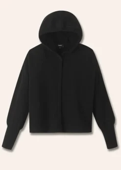 Cashmere Drop Shoulder Box Crop Hoody