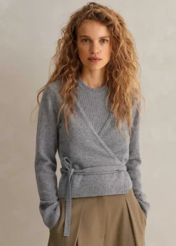 Cashmere Layered Wrap Top