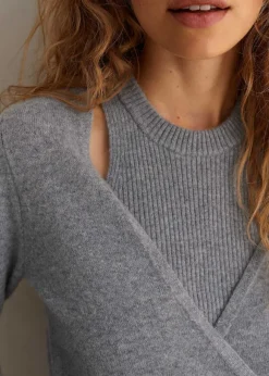 Cashmere Layered Wrap Top