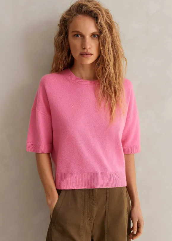 Cashmere Relaxed Crop Tee