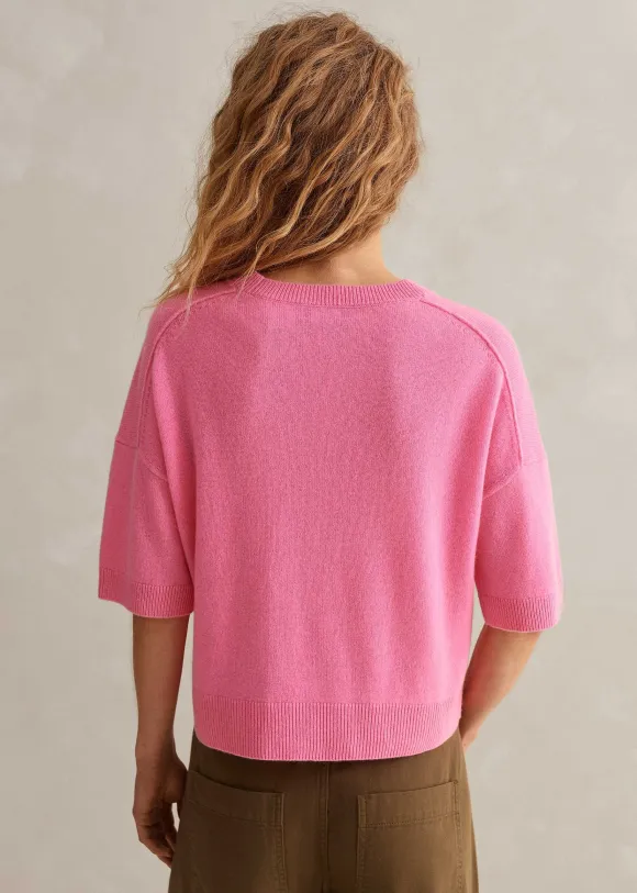 Cashmere Relaxed Crop Tee