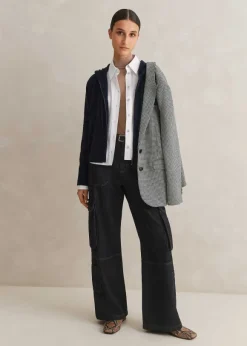 Cashmere Relaxed Fit Box Zip Hoody
