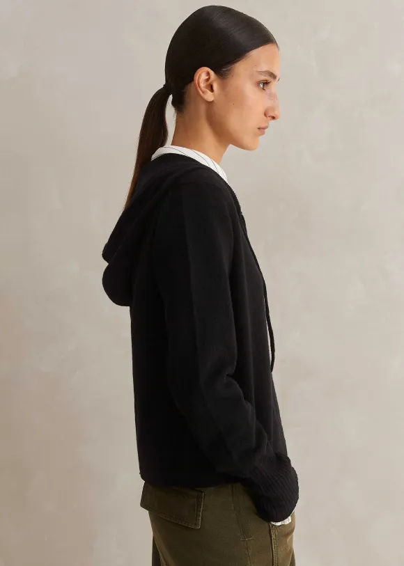 Cashmere Relaxed Fit Box Zip Hoody