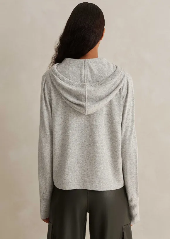 Cashmere Relaxed Fit Box Zip Hoody