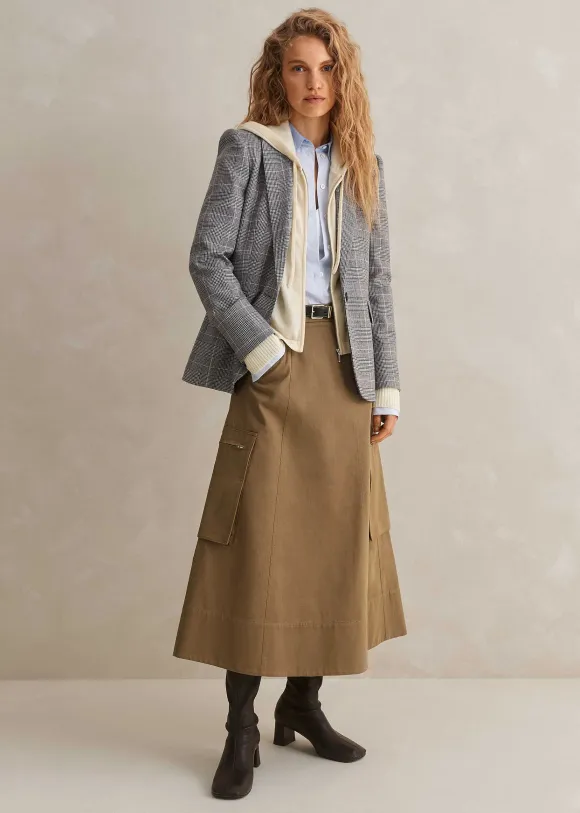 Cashmere Relaxed Fit Box Zip Hoody