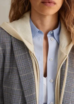 Cashmere Relaxed Fit Box Zip Hoody