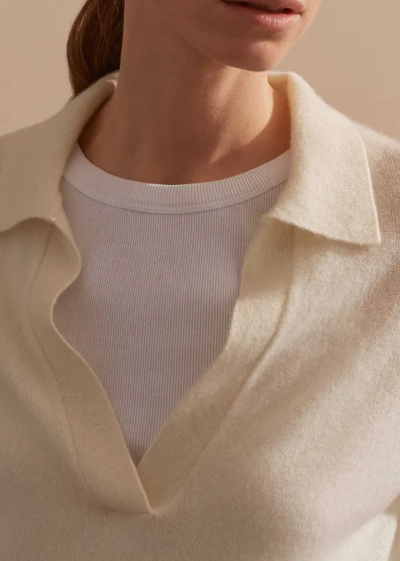 Cashmere Relaxed Polo Shirt