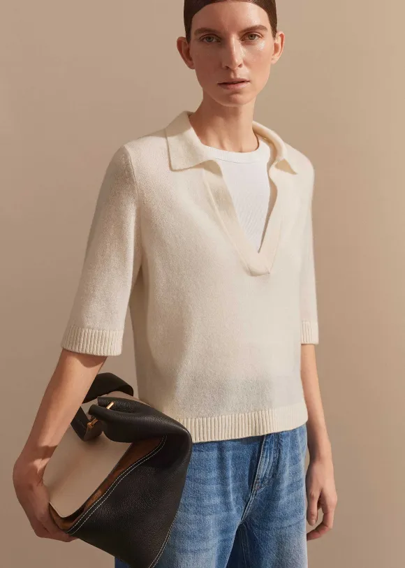 Cashmere Relaxed Polo Shirt