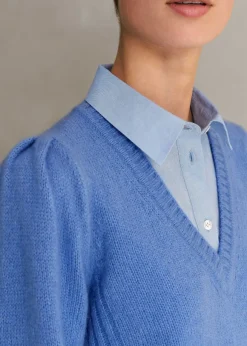 Cashmere Silk V-Neck Jumper