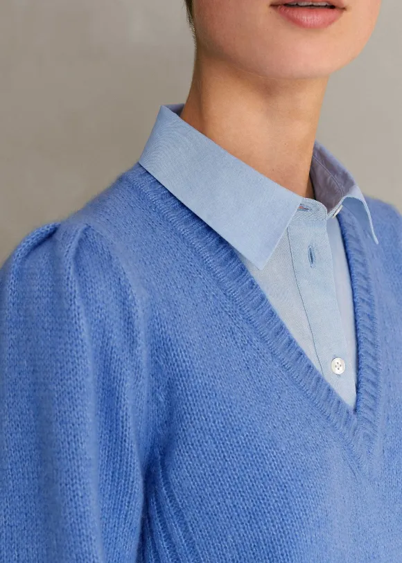 Cashmere Silk V-Neck Jumper
