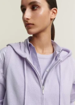 Cashmere Sleeveless Relaxed Zip Hoody
