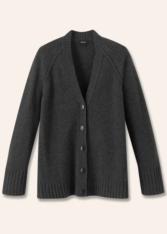 Cashmere-Blend Swing Cardigan