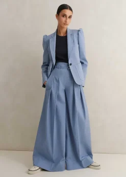 Chambray Tailoring Fitted Blazer