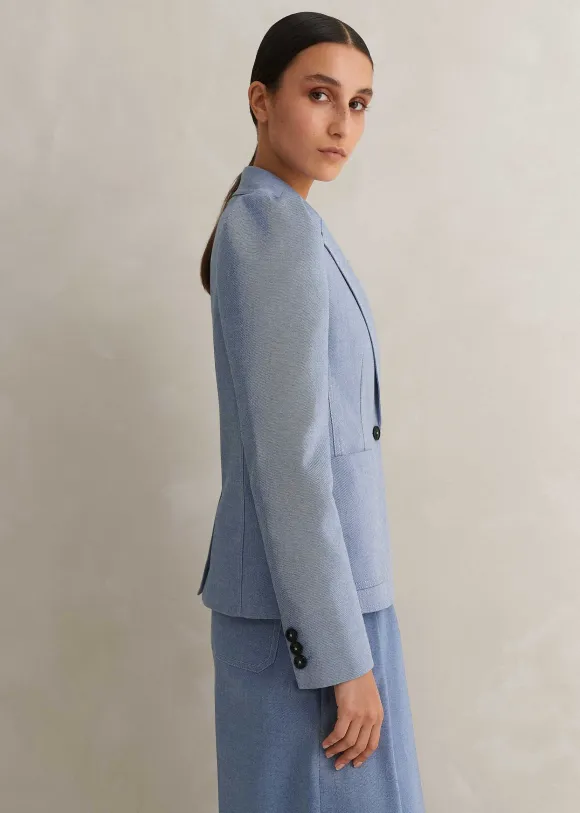 Chambray Tailoring Fitted Blazer