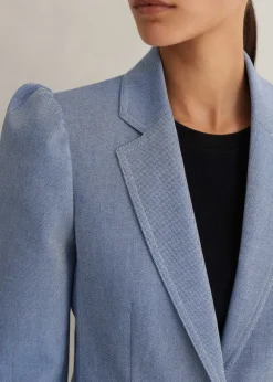 Chambray Tailoring Fitted Blazer