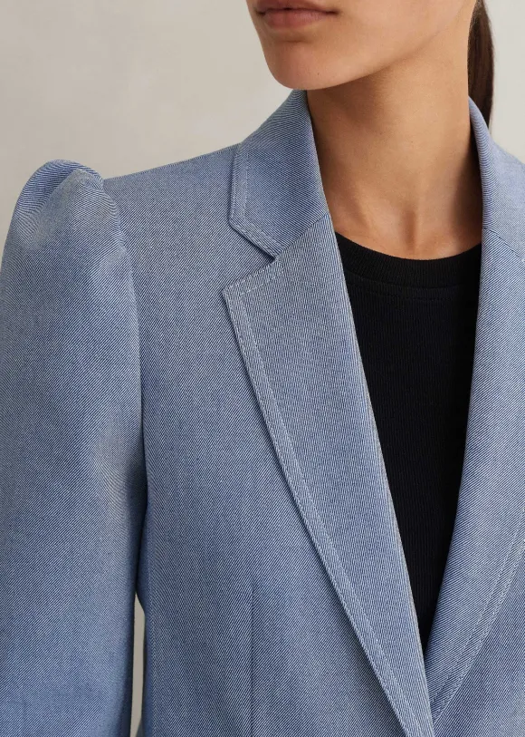 Chambray Tailoring Fitted Blazer