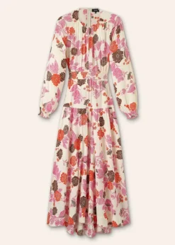 Cheesecloth Bali Print Full-Length Dress