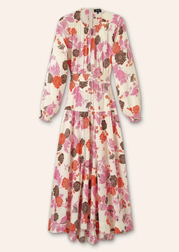 Cheesecloth Bali Print Full-Length Dress