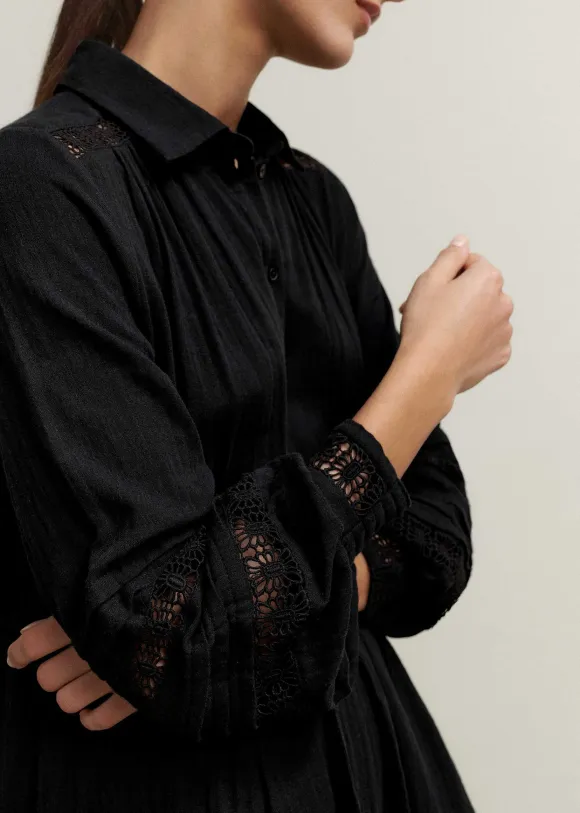 Cheesecloth Drawstring Maxi Dress