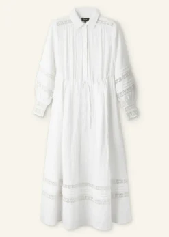Cheesecloth Drawstring Maxi Dress