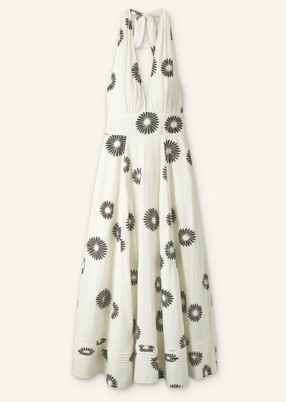 Cheesecloth Modern Daisy Print Maxi Dress