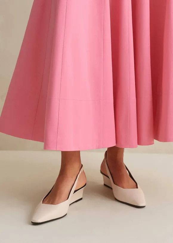 Chisel Toe Wedge Slingback