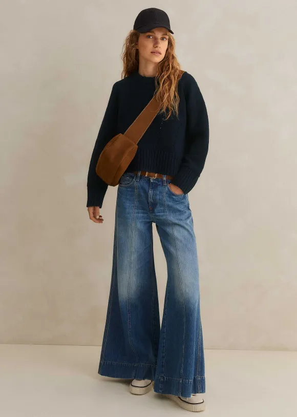 Chunky Cotton Curved Hem Jumper