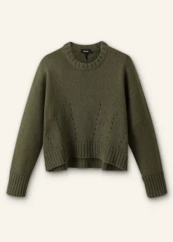 Chunky Cotton Curved Hem Jumper