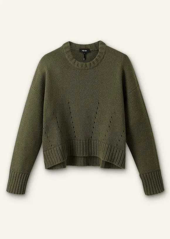 Chunky Cotton Curved Hem Jumper