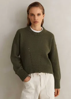 Chunky Cotton Curved Hem Jumper