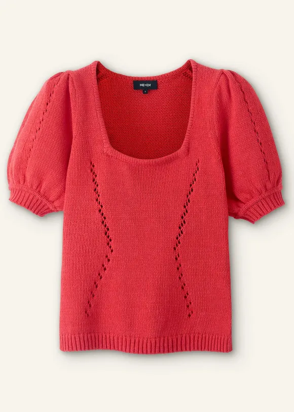 Chunky Cotton Fashioned Square Neck Tee