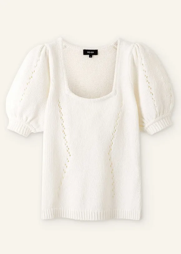 Chunky Cotton Fashioned Square Neck Tee