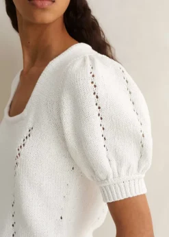 Chunky Cotton Fashioned Square Neck Tee