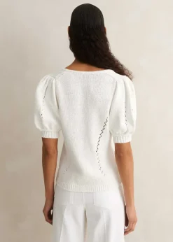 Chunky Cotton Fashioned Square Neck Tee
