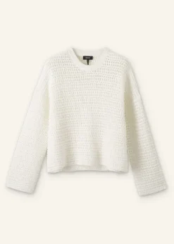 Chunky Cotton Open Stitch Box Jumper