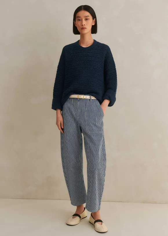 Chunky Cotton Open Stitch Box Jumper