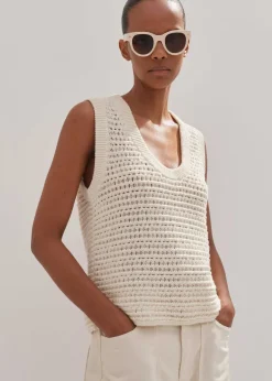 Chunky Cotton Open Stitch Vest