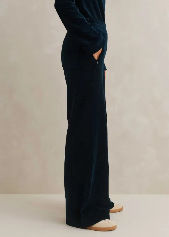 Cord Velour Palazzo Pant