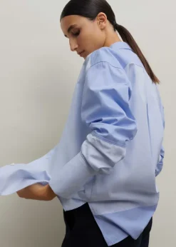 Cotton Colour Block Oversized Shirt