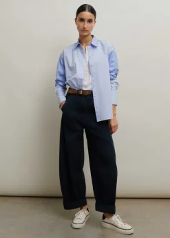 Cotton Colour Block Oversized Shirt